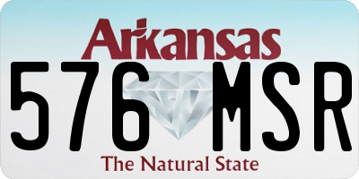 AR license plate 576MSR