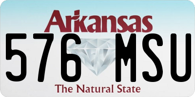 AR license plate 576MSU