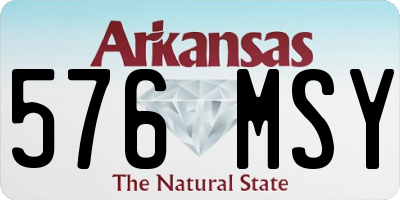 AR license plate 576MSY