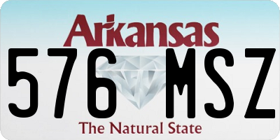 AR license plate 576MSZ