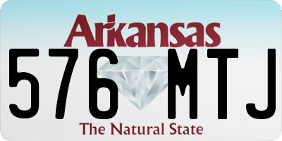 AR license plate 576MTJ