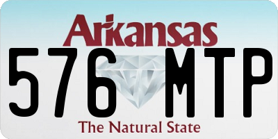 AR license plate 576MTP