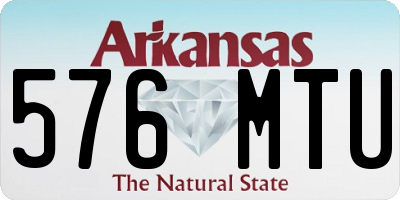 AR license plate 576MTU