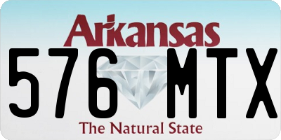AR license plate 576MTX