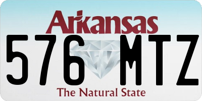 AR license plate 576MTZ