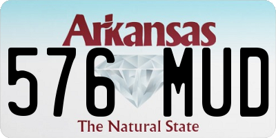 AR license plate 576MUD