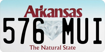 AR license plate 576MUI
