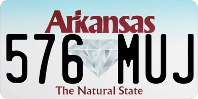 AR license plate 576MUJ