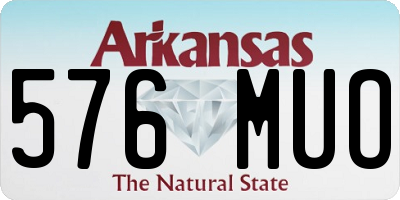 AR license plate 576MUO