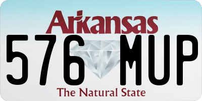 AR license plate 576MUP