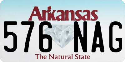 AR license plate 576NAG