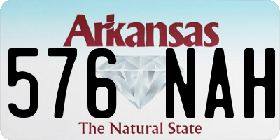 AR license plate 576NAH