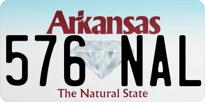 AR license plate 576NAL