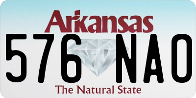 AR license plate 576NAO