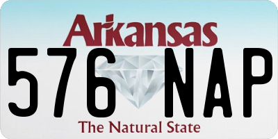 AR license plate 576NAP