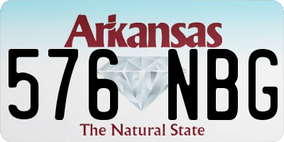 AR license plate 576NBG