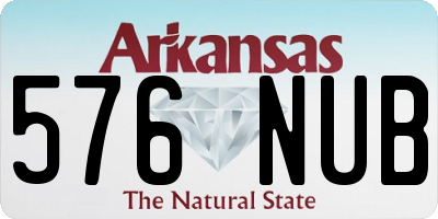 AR license plate 576NUB