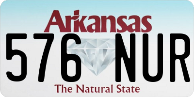 AR license plate 576NUR
