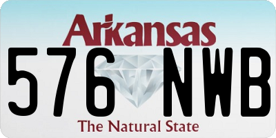 AR license plate 576NWB