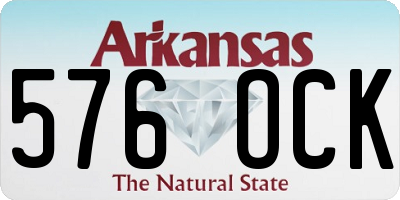 AR license plate 576OCK