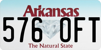 AR license plate 576OFT