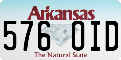 AR license plate 576OID