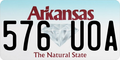 AR license plate 576UOA