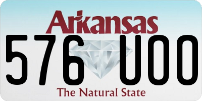 AR license plate 576UOO