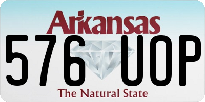AR license plate 576UOP