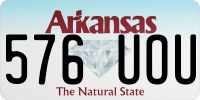 AR license plate 576UOU