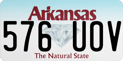AR license plate 576UOV