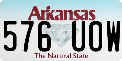 AR license plate 576UOW