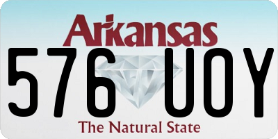 AR license plate 576UOY