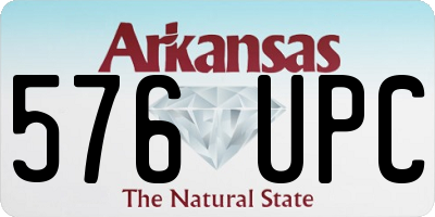 AR license plate 576UPC