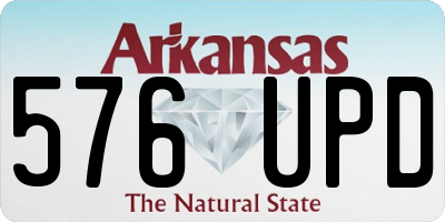 AR license plate 576UPD