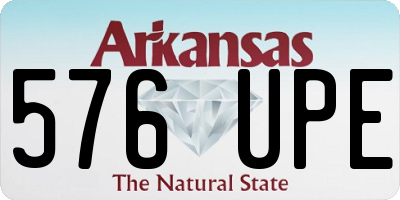 AR license plate 576UPE