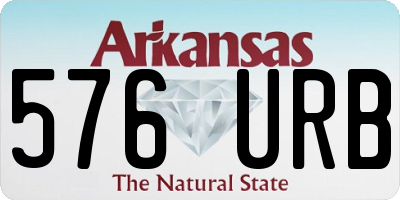 AR license plate 576URB