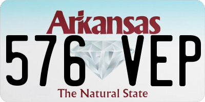 AR license plate 576VEP