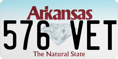 AR license plate 576VET