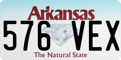 AR license plate 576VEX