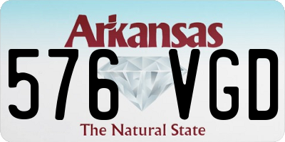 AR license plate 576VGD