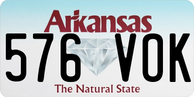 AR license plate 576VOK