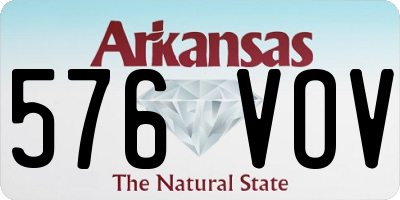 AR license plate 576VOV