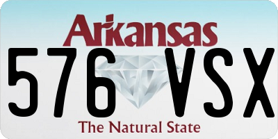 AR license plate 576VSX