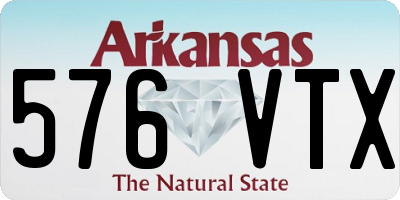 AR license plate 576VTX