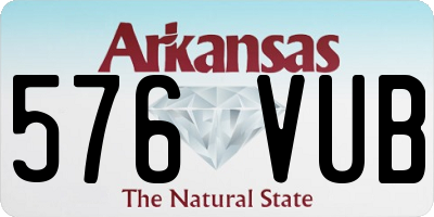AR license plate 576VUB