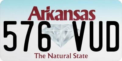 AR license plate 576VUD