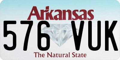 AR license plate 576VUK