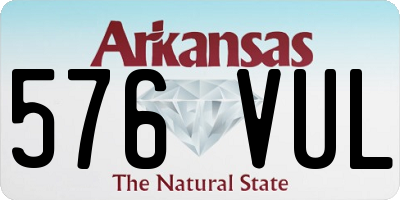 AR license plate 576VUL