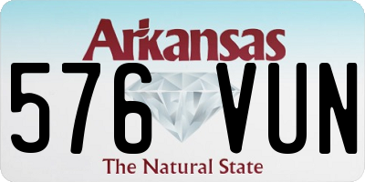AR license plate 576VUN